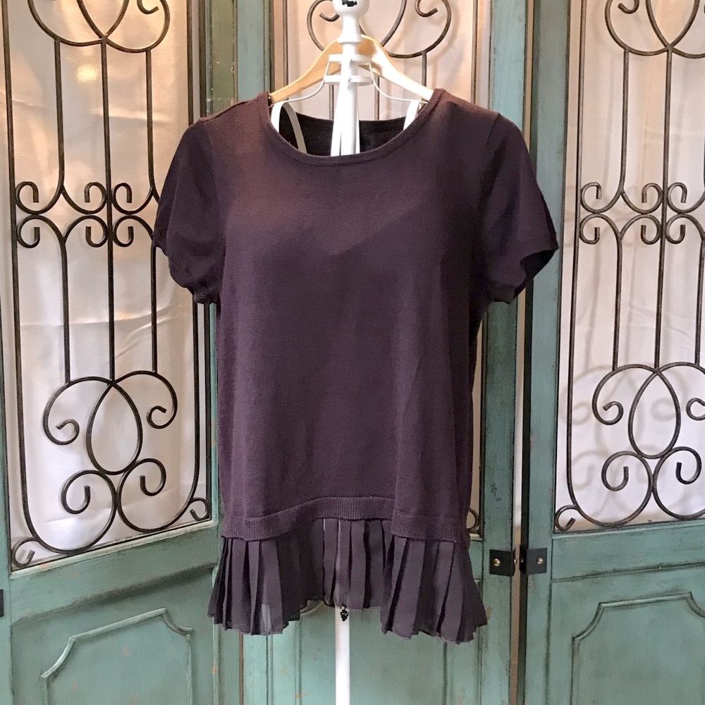 Apt.9’ Sweater with sheer fabric detail